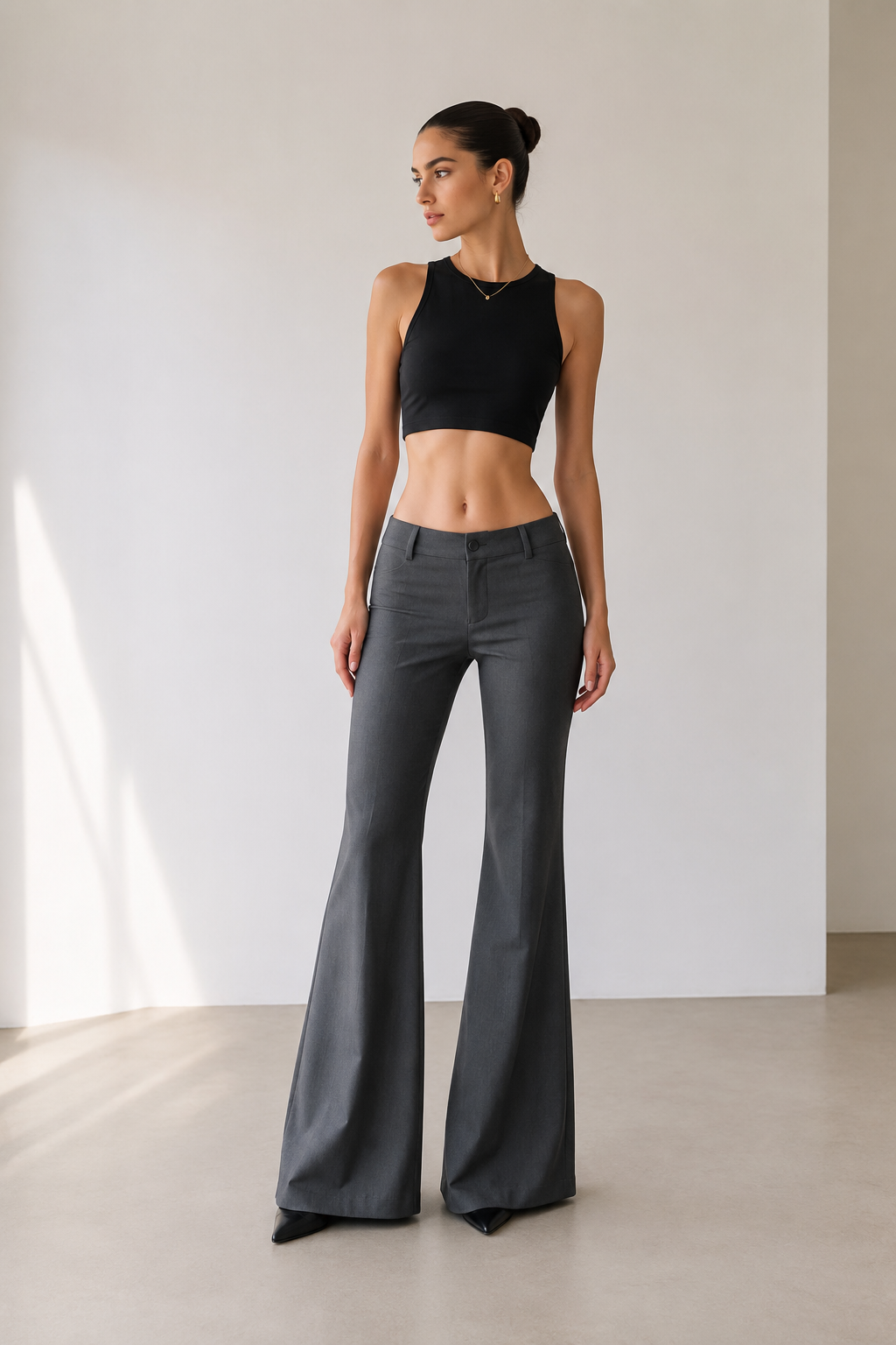 Calça Flare em Estilo Alfaiataria